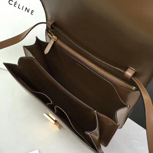 Celine Medium Classic Box Bag Brown