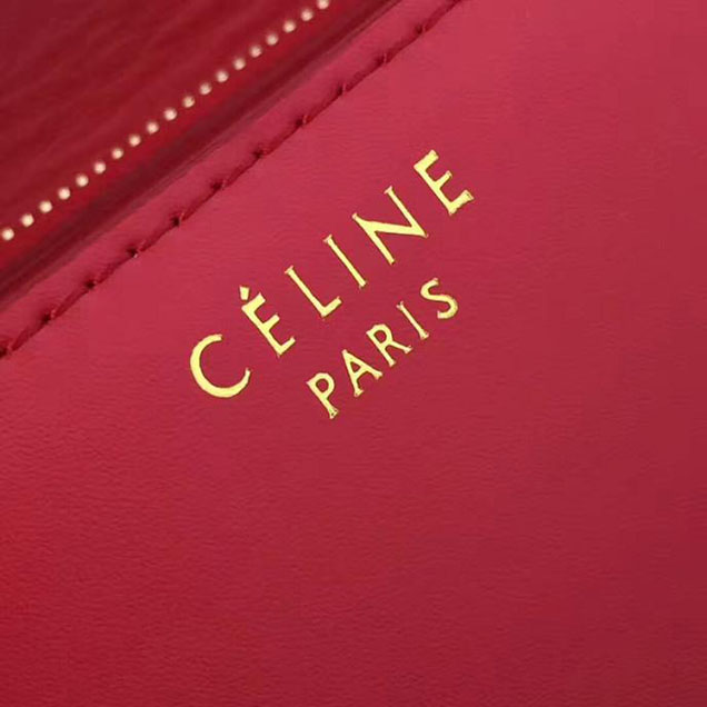 Celine Medium Classic Box Bag Red