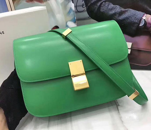 Celine Medium Classic Box Bag Grass Green