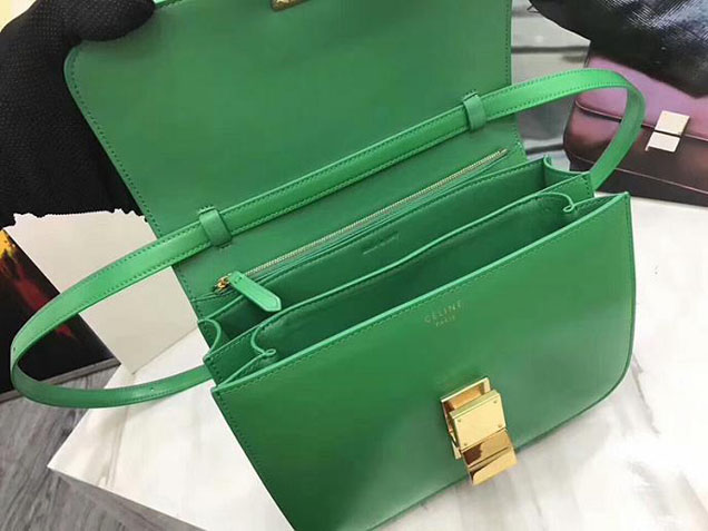 Celine Medium Classic Box Bag Grass Green