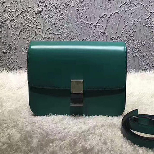 Celine Medium Classic Box Bag Appel Green