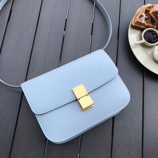 Celine Medium Classic Box Bag Baby Blue