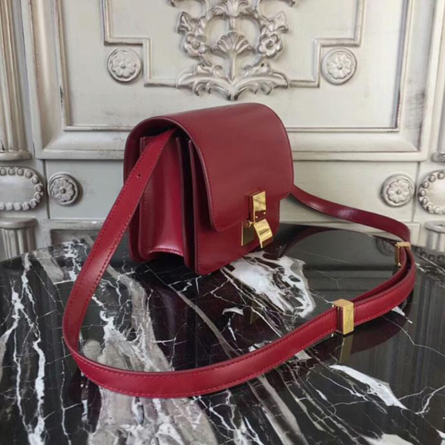 Celine Small Classic Box Bag 16cm Red