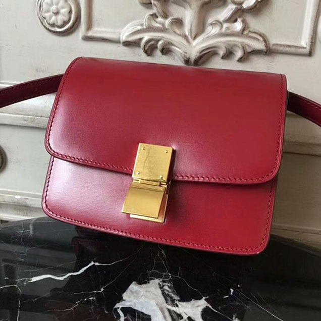 Celine Small Classic Box Bag 16cm Red