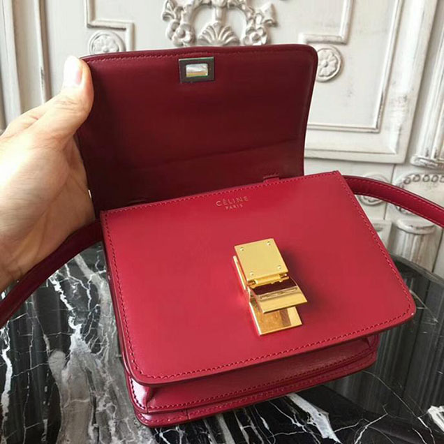 Celine Small Classic Box Bag 16cm Red