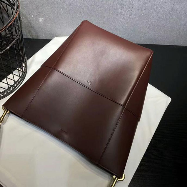 Celine Seau Sangle Bag Burgundy