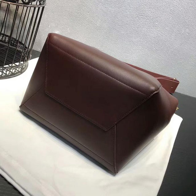 Celine Seau Sangle Bag Burgundy