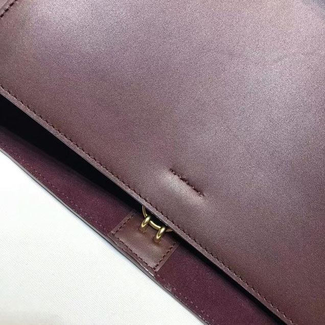 Celine Seau Sangle Bag Burgundy