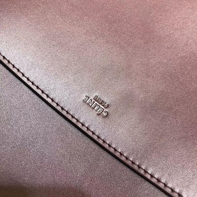 Celine Seau Sangle Bag Burgundy