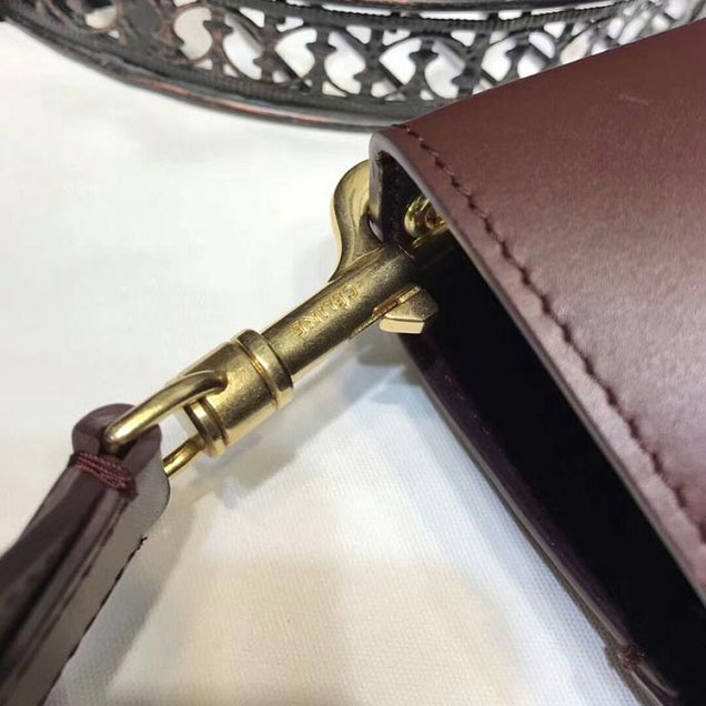 Celine Seau Sangle Bag Burgundy