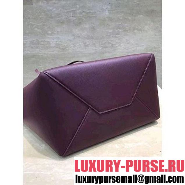 Celine Cabas Clasp Bag In Smooth Calfskin Burgundy Fall 2017 (1A021-7072547 )