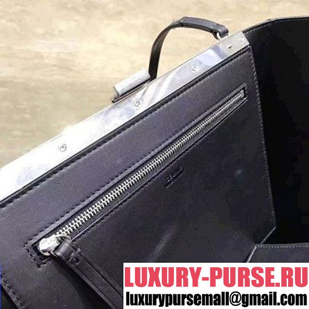 Celine Cabas Clasp Bag In Smooth Calfskin Black Fall 2017 (1A021-7072546 )