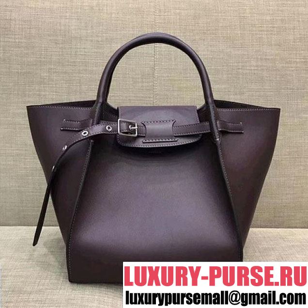 Celine Small Big Bag With Long Strap in Smooth Calfskin Dark Burgundy 2018 (1A021-7120603 )