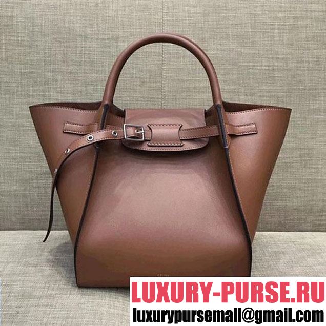 Celine Small Big Bag With Long Strap in Smooth Calfskin Brown 2018 (1A021-7120605 )