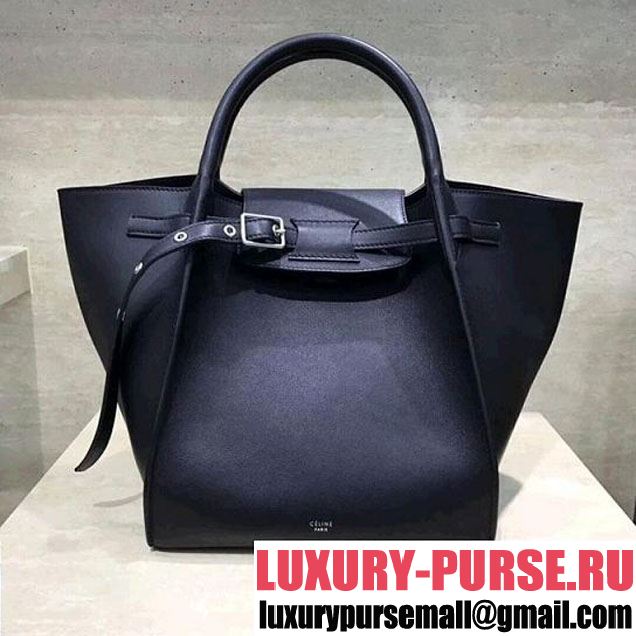 Celine Small Big Bag With Long Strap in Smooth Calfskin Black 2018 (1A021-7120606 )