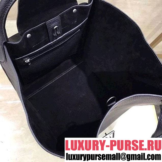Celine Small Big Bag With Long Strap in Grained Calfskin Black 2018 (1A021-7120607 )