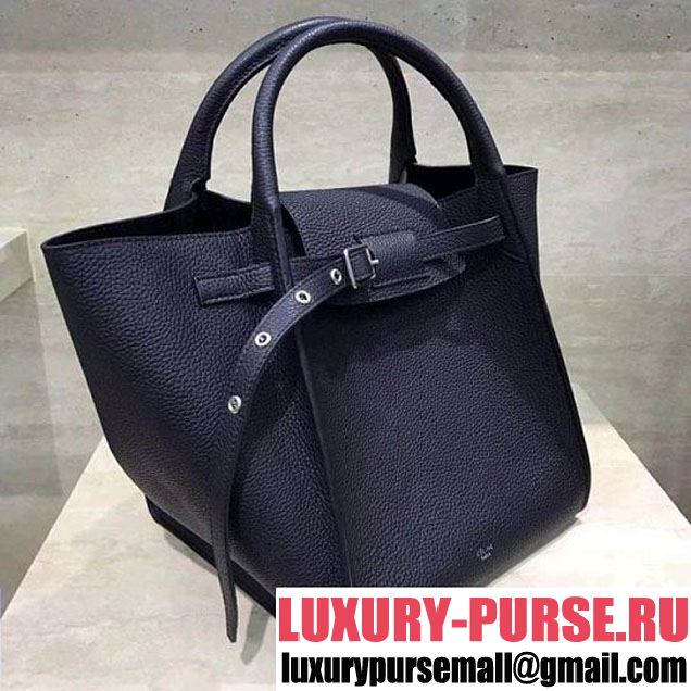 Celine Small Big Bag With Long Strap in Grained Calfskin Black 2018 (1A021-7120607 )