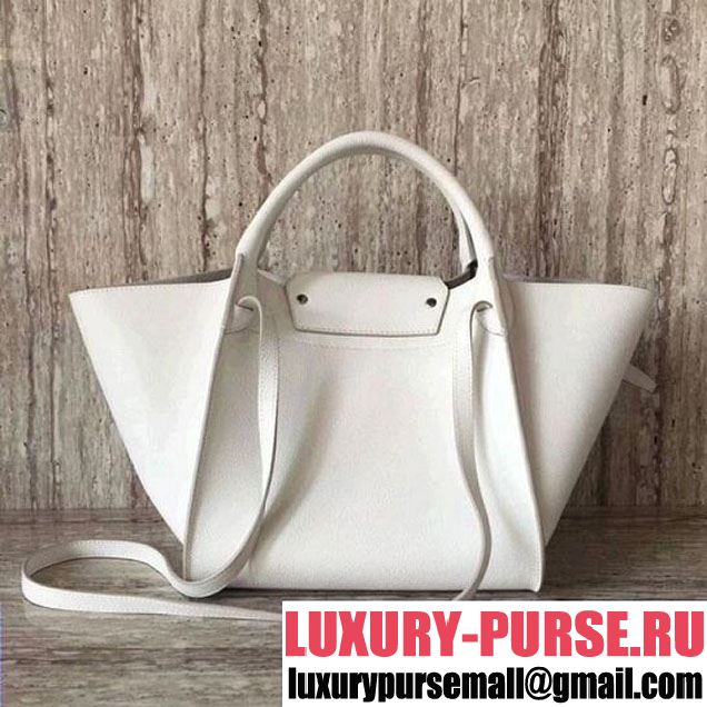 Celine Small Big Bag With Long Strap in Smooth Calfskin White 2018 (SLP-7120608 )