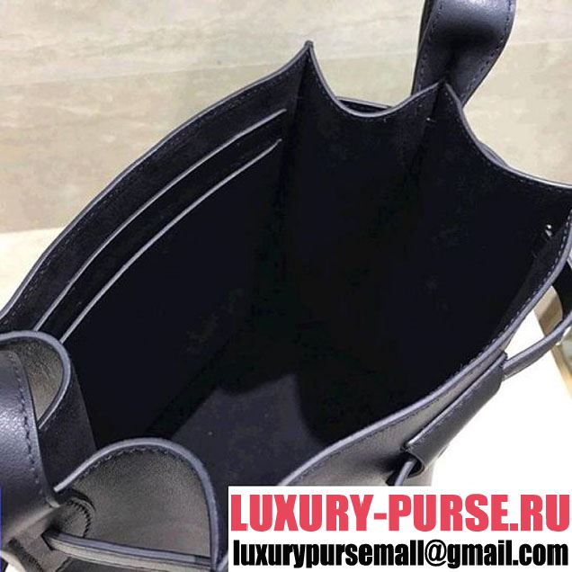 Celine Big Bag Bucket Bag With Long Strap in Smooth Calfskin Black 2018 (1A021-7120609 )