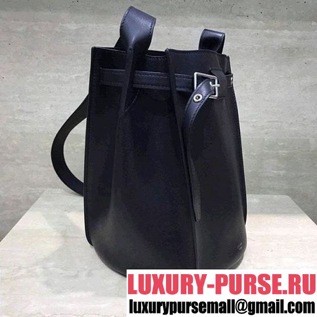 Celine Big Bag Bucket Bag With Long Strap in Smooth Calfskin Black 2018 (1A021-7120609 )