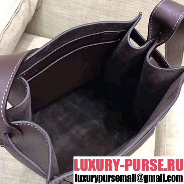 Celine Big Bag Bucket Bag With Long Strap in Smooth Calfskin Dark Burgundy 2018 (1A021-7120611 )