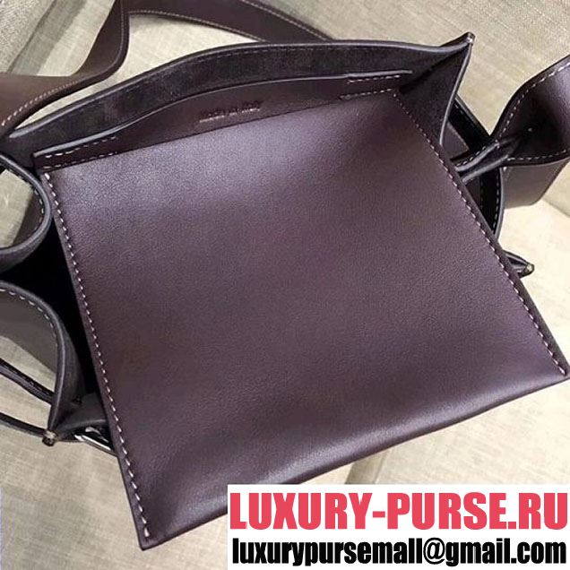 Celine Big Bag Bucket Bag With Long Strap in Smooth Calfskin Dark Burgundy 2018 (1A021-7120611 )