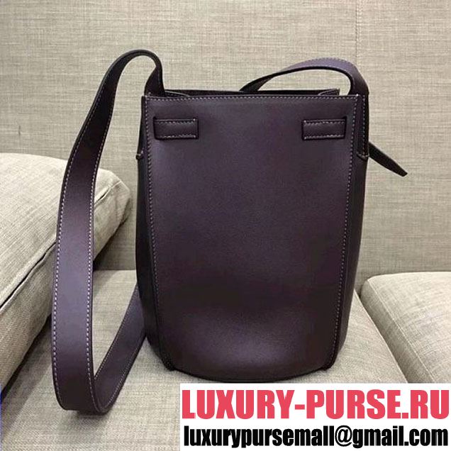 Celine Big Bag Bucket Bag With Long Strap in Smooth Calfskin Dark Burgundy 2018 (1A021-7120611 )