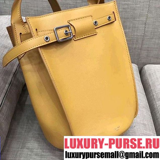 Celine Big Bag Bucket Bag With Long Strap in Smooth Calfskin Yellow 2018 (1A021-7120612 )