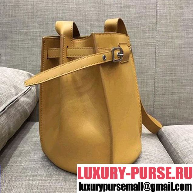 Celine Big Bag Bucket Bag With Long Strap in Smooth Calfskin Yellow 2018 (1A021-7120612 )