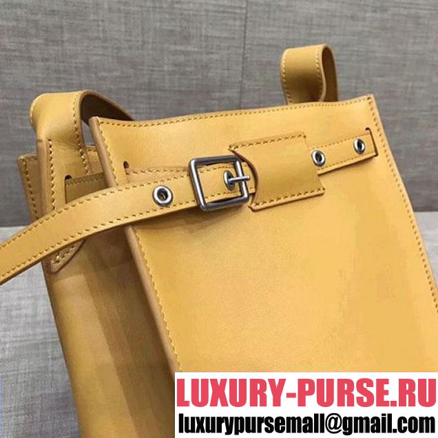 Celine Big Bag Bucket Bag With Long Strap in Smooth Calfskin Yellow 2018 (1A021-7120612 )