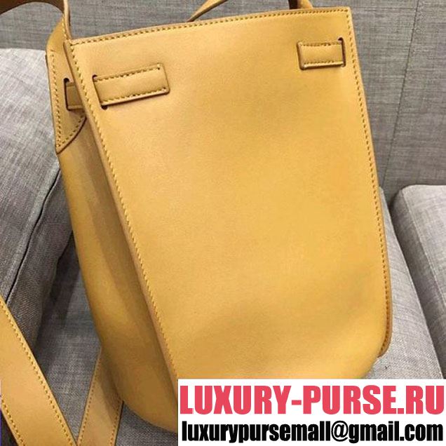Celine Big Bag Bucket Bag With Long Strap in Smooth Calfskin Yellow 2018 (1A021-7120612 )
