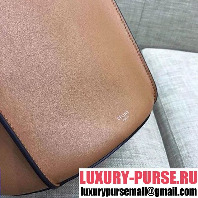 Celine Big Bag Bucket Bag With Long Strap in Smooth Calfskin Brown 2018 (1A021-7120613 )