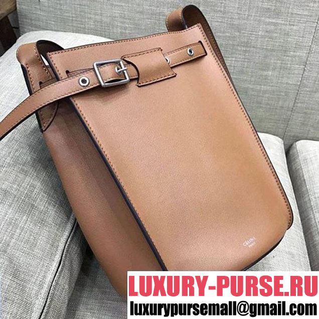 Celine Big Bag Bucket Bag With Long Strap in Smooth Calfskin Brown 2018 (1A021-7120613 )