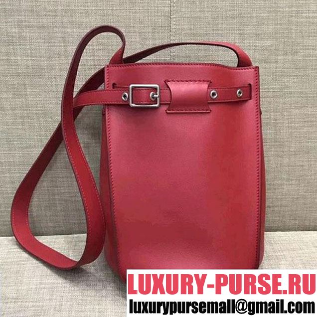 Celine Big Bag Bucket Bag With Long Strap in Smooth Calfskin Red 2018 (1A021-7120614 )