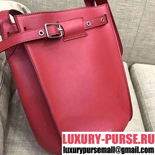 Celine Big Bag Bucket Bag With Long Strap in Smooth Calfskin Red 2018 (1A021-7120614 )