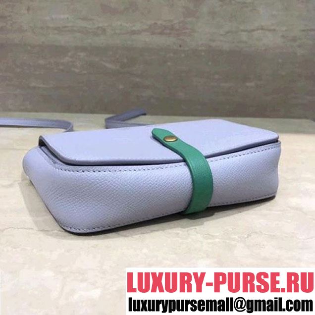 Celine Multifunction Mini Shoulder Bag in Grained Calfskin Powder Blue 2017 (1A021-7120615 )