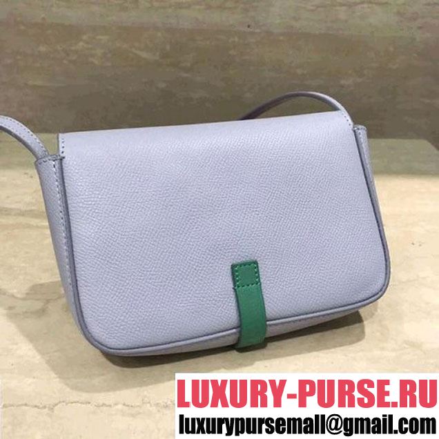 Celine Multifunction Mini Shoulder Bag in Grained Calfskin Powder Blue 2017 (1A021-7120615 )