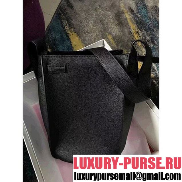 Celine Big Bag Bucket Bag With Long Strap in Grained Calfskin Black 2018 (OZZ-8011826 )