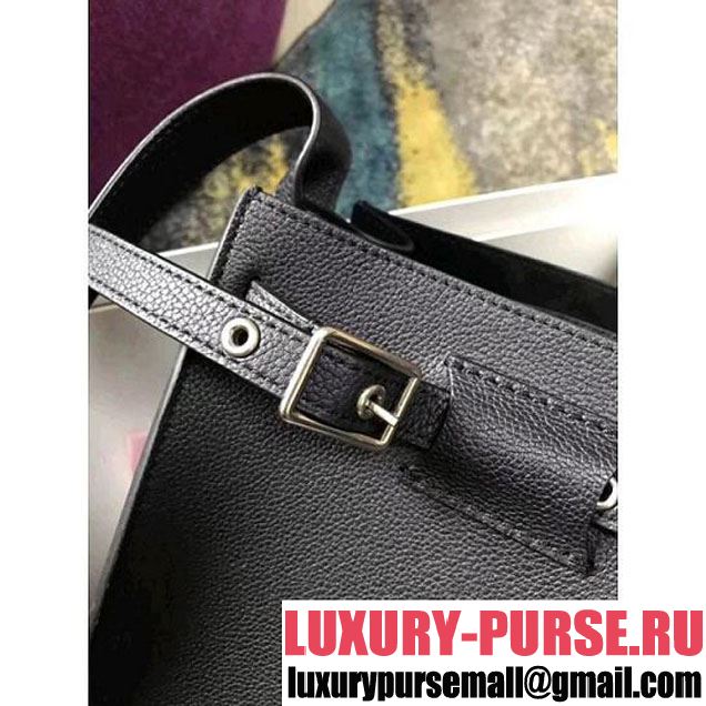 Celine Big Bag Bucket Bag With Long Strap in Grained Calfskin Black 2018 (OZZ-8011826 )