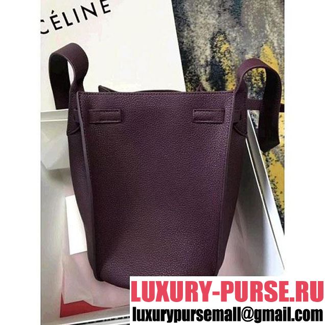 Celine Big Bag Bucket Bag With Long Strap in Grained Calfskin Oak Blood 2018 (OZZ-8011825 )