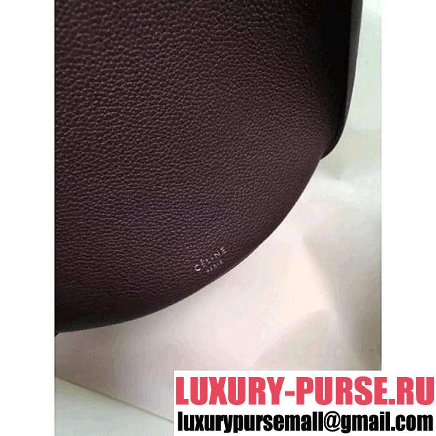 Celine Big Bag Bucket Bag With Long Strap in Grained Calfskin Oak Blood 2018 (OZZ-8011825 )