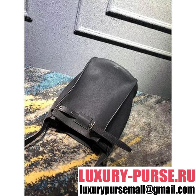 Celine Big Bag Bucket Bag With Long Strap in Grained Calfskin Dark Grey 2018 (OZZ-8011824 )