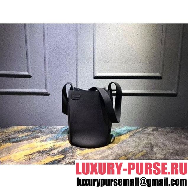 Celine Big Bag Bucket Bag With Long Strap in Grained Calfskin Dark Grey 2018 (OZZ-8011824 )