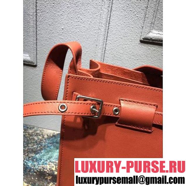 Celine Big Bag Bucket Bag With Long Strap in Smooth Calfskin Orange 2018 (OZZ-8011823 )