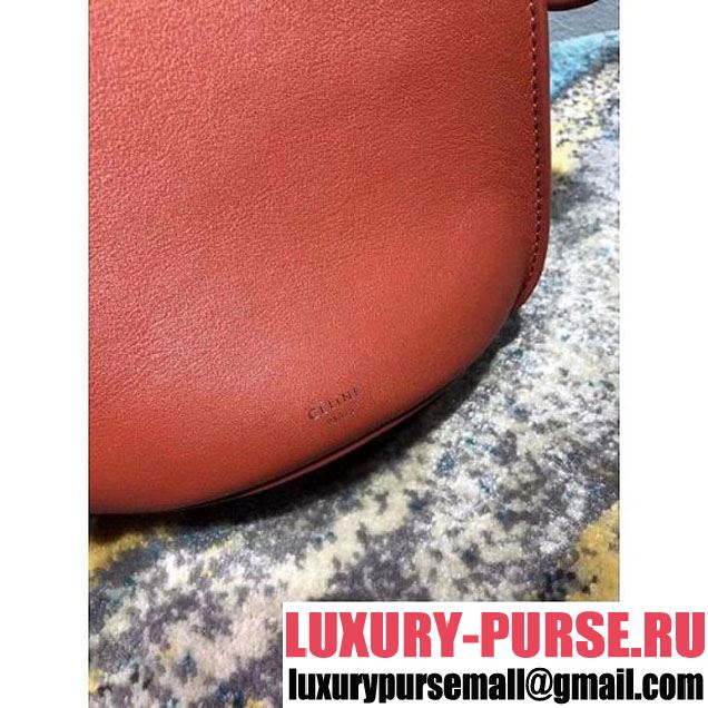 Celine Big Bag Bucket Bag With Long Strap in Smooth Calfskin Orange 2018 (OZZ-8011823 )