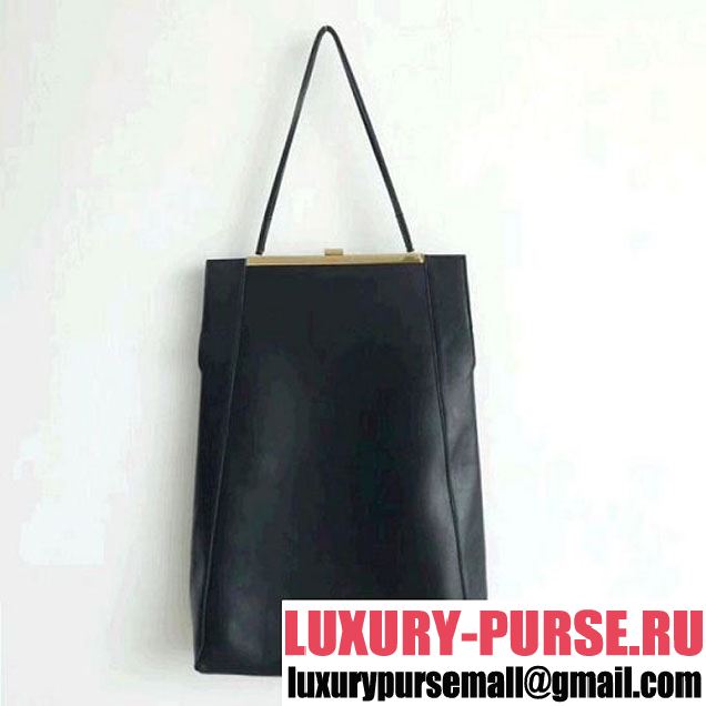 Celine Large Clasp Shopping Bag in Smooth Calfskin Black (ALI-8012626 )