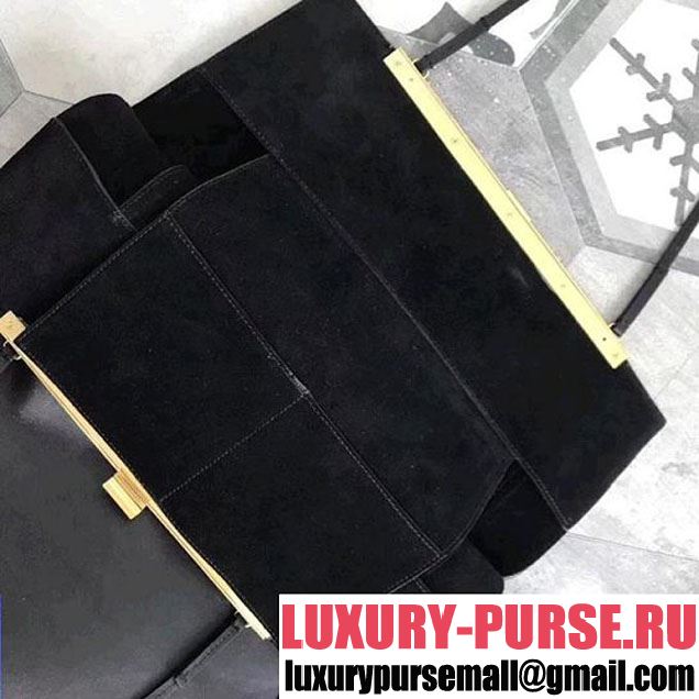 Celine Large Clasp Shopping Bag in Smooth Calfskin Black (ALI-8012626 )