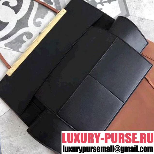 Celine Large Clasp Shopping Bag in Smooth Calfskin Brown (ALI-8012625 )