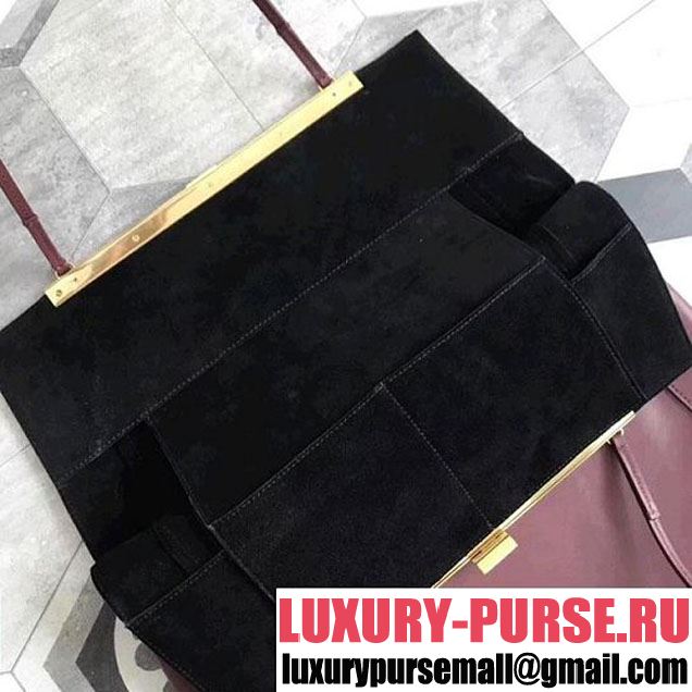 Celine Large Clasp Shopping Bag in Smooth Calfskin Burgundy (ALI-8012624 )
