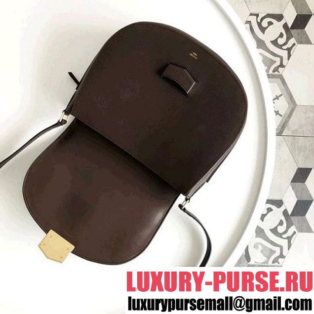 Celine Large Trotteur Bag in Smooth Calfskin Deep Brown 2018 (ALI-8012630 )